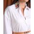 Camisera blanca flores.