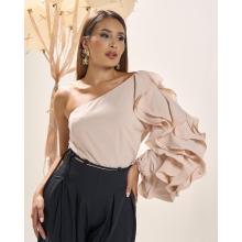 Blusa Volantes Champagne 