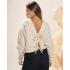 Blusa Crema Lazos