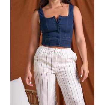 Chaleco denim.