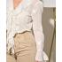 Blusa Volantes Beige.