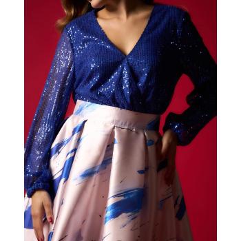 Blusa royal lentejuelas.