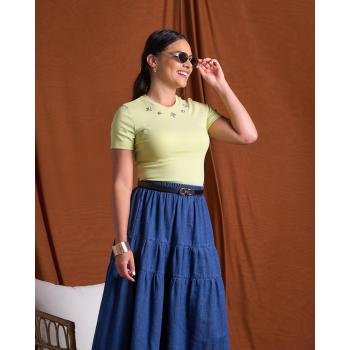 T-shirt verde.