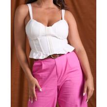 Blusa blanca.