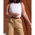 Blusa tirante blanca.