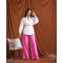 Camisera blanca flores.