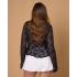 Blusa encaje negra.