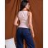 Blusa tirantes rosa.