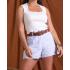 Blusa flores blanca.