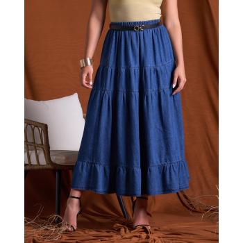 Falda denim.
