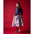 Maxi falda beige-azul