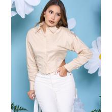 Camisera Corta Beige 