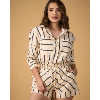 Set Beige Rayas.