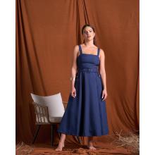 Vestido azul.