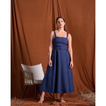 Vestido azul.