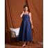 Vestido azul.