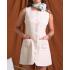 Vestido arena lino.