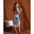 Vestido multicolor.