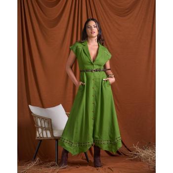 Vestido Verde Oscuro.