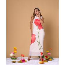 Vestido Beige Flor.
